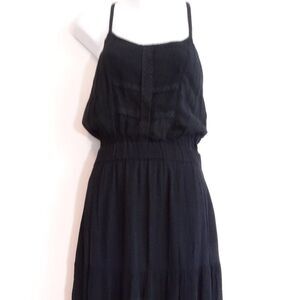 AREA EMBRIODERED EMPIRE SPAGHETTI STRAP DRESS BLACK  NWT 189.00   Sz S